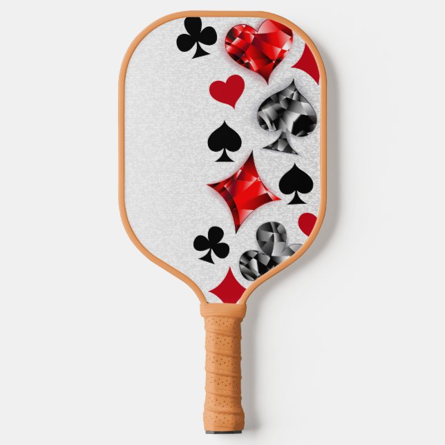 Raquette De Pickleball Joueur de poker Joueur de cartes de jouer costumes (Recto)