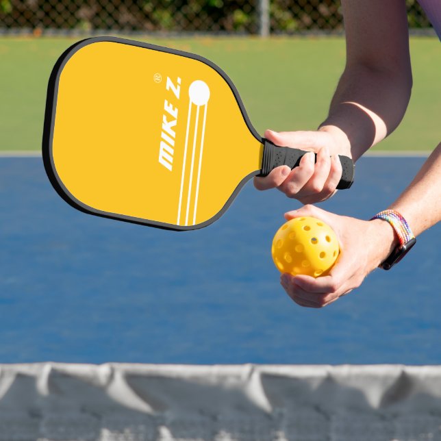 Raquette De Pickleball Joueurs Nom Trois bandes Jaune (Insitu)