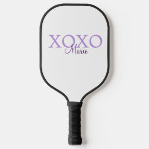 Raquette De Pickleball Jour de la Saint Valentin Xoxo ajouter nom pastel 