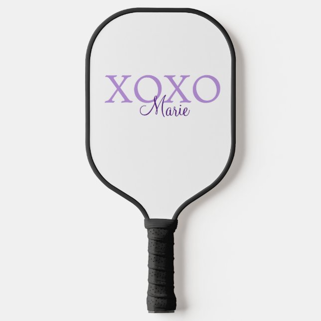 Raquette De Pickleball Jour de la Saint Valentin Xoxo ajouter nom pastel  (Recto)