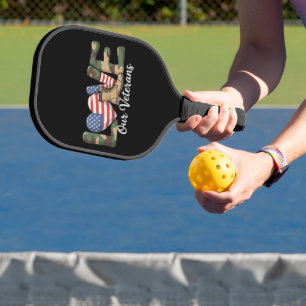 Raquette De Pickleball Jour des vétérans Fierté du drapeau américain mili