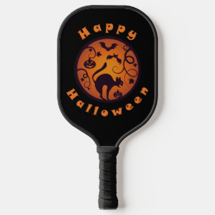 Raquette De Pickleball Joyeuse lanterne d'Halloween araignées et chauves-