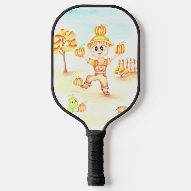 Raquette De Pickleball Joyeuse moisson petit gingembre garçon (Recto)