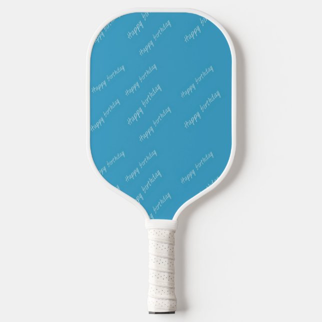Raquette De Pickleball Joyeux anniversaire en bleu (Recto)