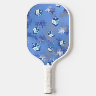 Raquette De Pickleball Joyeux Hanukkah Étoiles Filantes et Dreidels