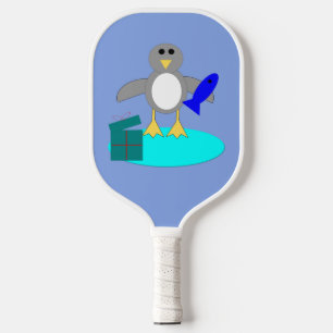 Raquette De Pickleball Joyeux manchot de pêche de Noël