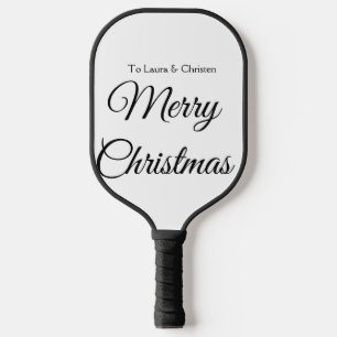 Raquette De Pickleball Joyeux Noël ajoutez nom texte cadeau personnalisé