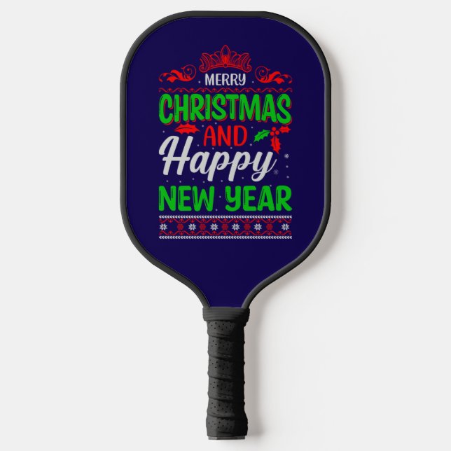 Raquette De Pickleball Joyeux Noël Et Joyeux Nouvel An-61064 (Recto)