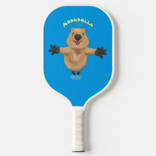 Raquette De Pickleball Joyeux sauter quokka dessin animé