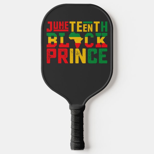 Raquette De Pickleball Juneteenth Prince célébrant la liberté noire (Recto)