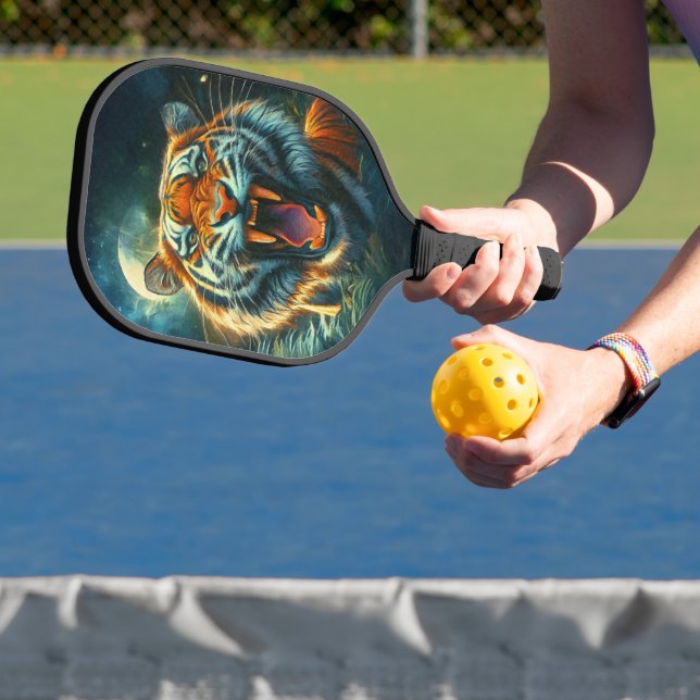 Raquette De Pickleball Jungle au clair de lune de tigres (Insitu)