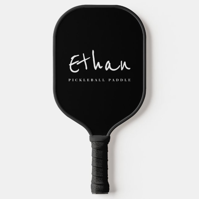 Raquette De Pickleball Just a Simple Black Pickleball Paddle with Name (Recto)