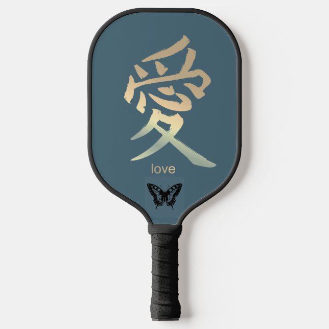 RAQUETTE DE PICKLEBALL KANJI AMOUR ET PAPILLON (Recto)