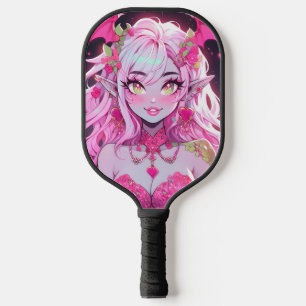 Raquette De Pickleball Kawaii Pinkcore Imaginaire Demon Anime Girl