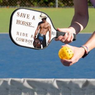 Raquette De Pickleball La balade à cheval de SlipperyJoe's sauve chapeau