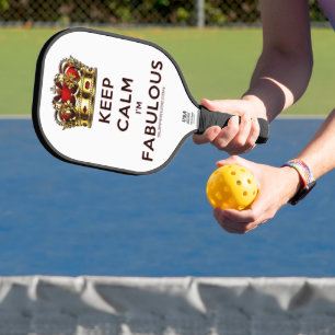 Raquette De Pickleball La couronne dorée rouge de SlipperyJoe reste calme