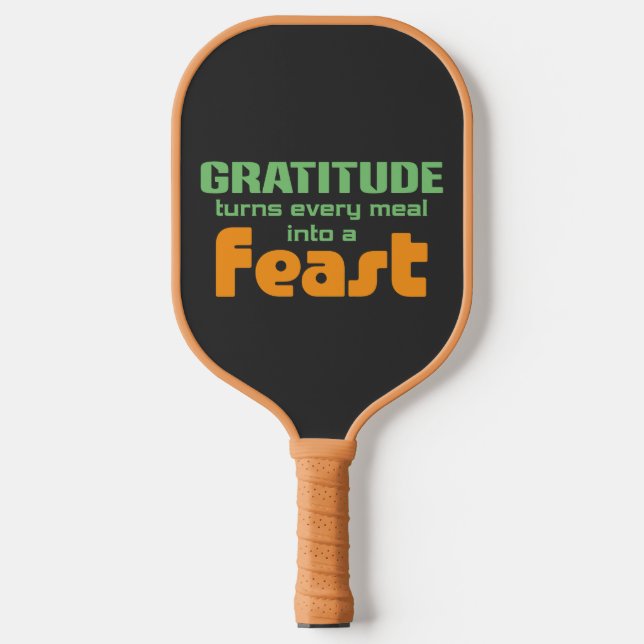 Raquette De Pickleball La gratitude transforme chaque repas en festin (Recto)