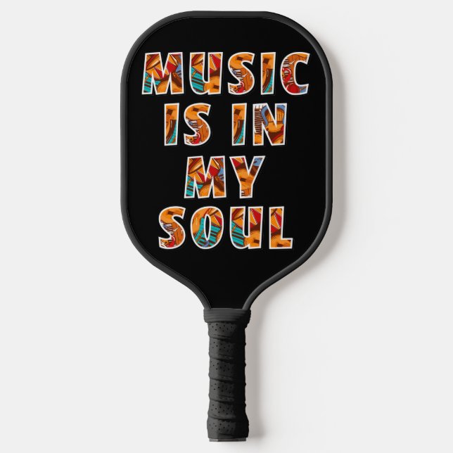 Raquette De Pickleball La musique est dans My Soul Graffiti (Recto)