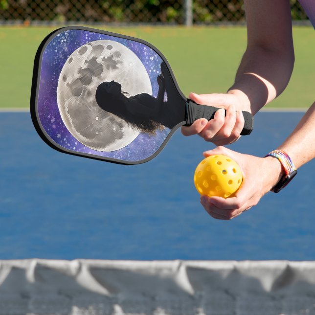 Raquette De Pickleball La sérénité lunaire de Harmony : Fille du Mystique (Insitu)