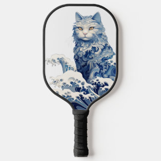 Raquette De Pickleball La Vague De Chat Au Large De Kanagawa
