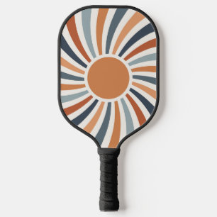 Raquette De Pickleball Laissez le soleil briller dans un style rétro colo