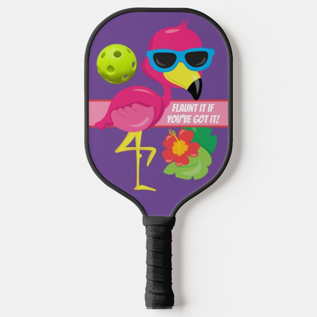 Raquette De Pickleball Lancez-le si vous l'avez ! Flamant rose (Recto)