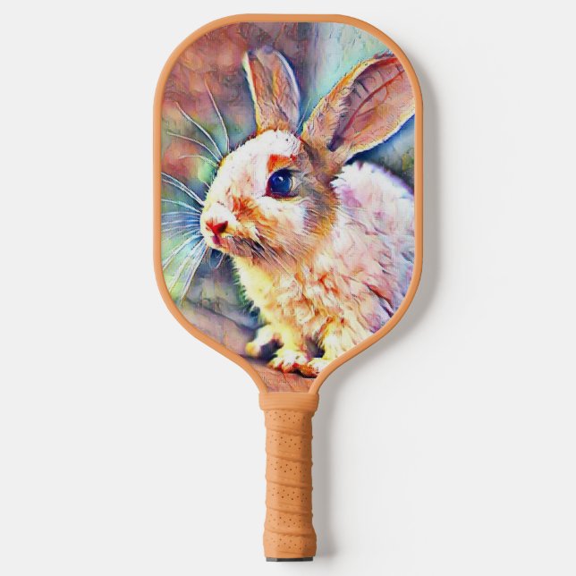 Raquette De Pickleball lapin aquarell (Recto)