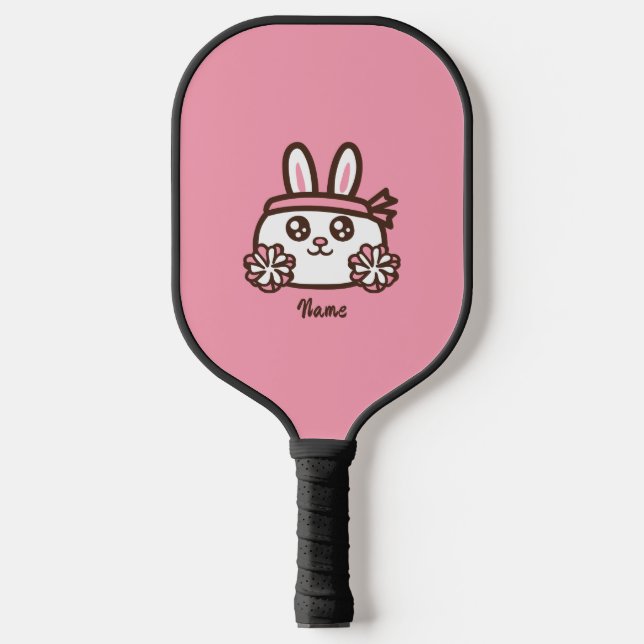 Raquette de pickleball lapin de dessin animé (Recto)