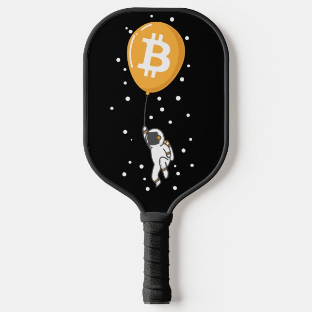 Raquette De Pickleball L'astronaute Bitcoin à la lune - Btc Crypto (Recto)