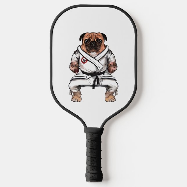 Raquette De Pickleball le chien connaît le karaté (Recto)
