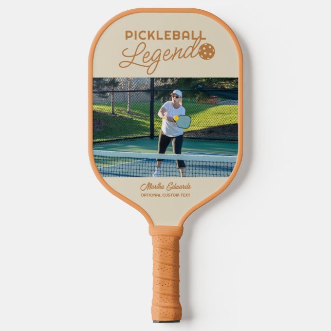 Raquette De Pickleball Légende personnalisée photo et texte (Recto)