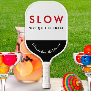 Raquette De Pickleball Lenteur Humour Citation Drôle Rétro Personnalisé