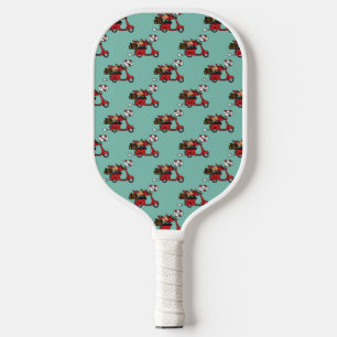 Raquette De Pickleball Les amoureux du Cardinal Rouge sur Scooter
