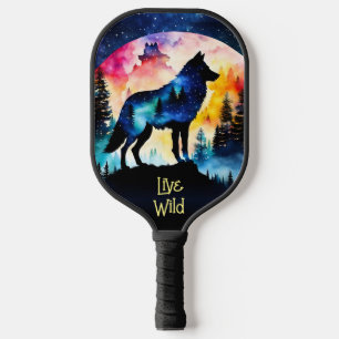 Raquette De Pickleball Les aquarelles de la pleine lune du loup