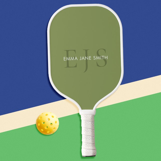 Raquette De Pickleball LETTRE 3 LETTRE Moderne MONOGRAPHIQUE INITIAL (Créateur téléchargé)