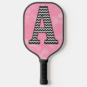 Raquette De Pickleball Lettre Chevron A sur Bubblegum rose
