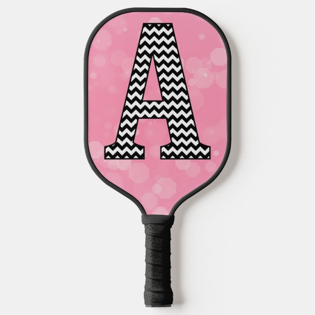 Raquette De Pickleball Lettre Chevron A sur Bubblegum rose (Recto)