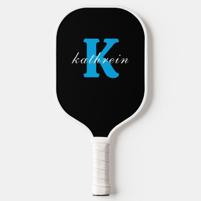 Raquette De Pickleball Lettre initiale K Simple Monogramme Style moderne (Recto)