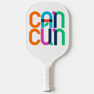 Raquette De Pickleball Lettres d'art pop mexicaine Cancun