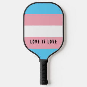 Raquette De Pickleball LGBT Rainbow Trangender Pride drapeau Texte person