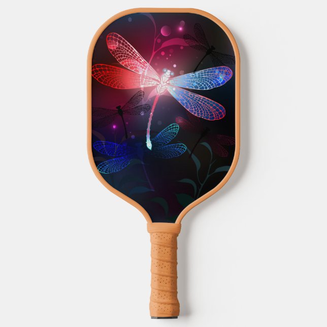 Raquette De Pickleball libellule rouge brillante (Recto)