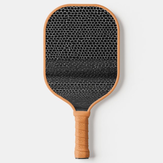 Raquette De Pickleball Ligne droite de serpent monochrome (Recto)