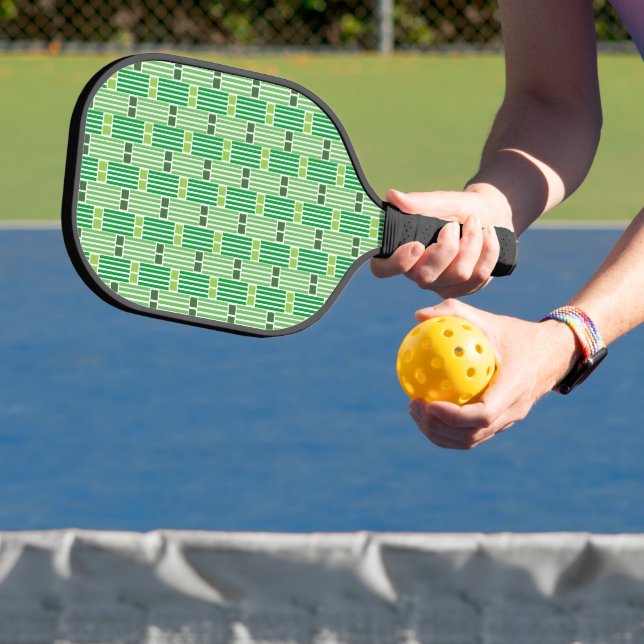 Raquette De Pickleball Lignes et boîtes vertes (Insitu)