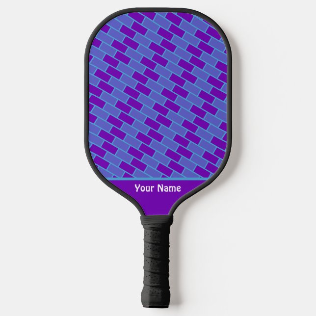 Raquette De Pickleball Lignes ondulées Bleu Pickleball (Verso)
