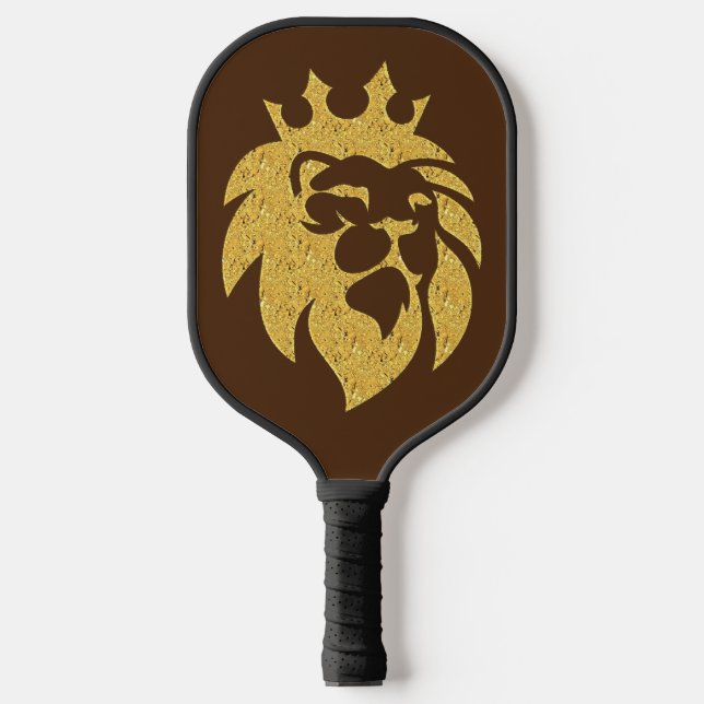 Raquette De Pickleball Lion avec couronne - Style doré 1 (Recto)