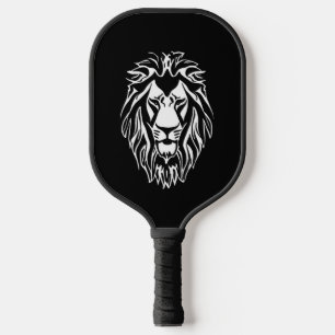 Raquette De Pickleball Lion triste noir et blanc écaille