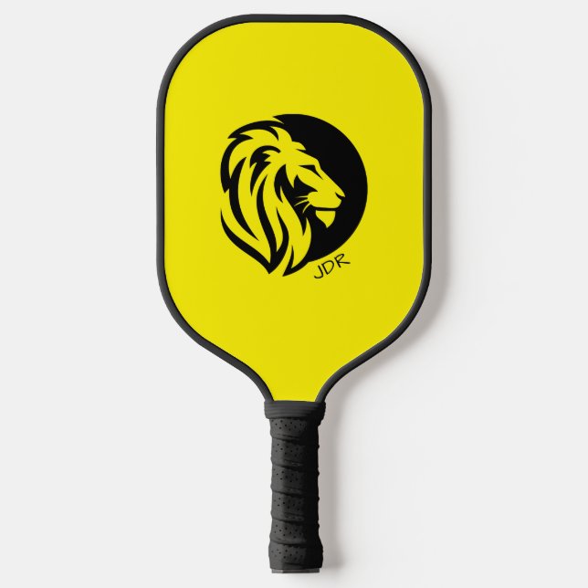 Raquette De Pickleball Logo de lion fierce avec vos initiales de monogram (Recto)