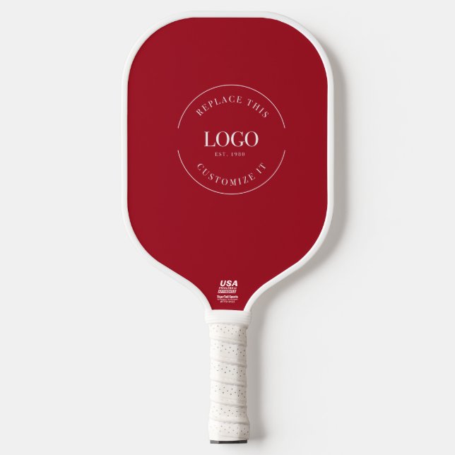Raquette De Pickleball Logo Entreprise Rouge Promotions Vacances Personna (Recto)