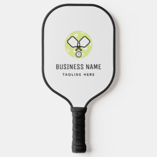 Raquette De Pickleball Logo Green Pickleball Nom commercial et texte pers