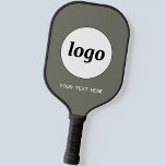 Raquette De Pickleball Logo simple et texte pour entreprise Vert<br><div class="desc">Logo simple et texte personnalisé pour votre entreprise. Remplacez le logo et le texte par le vôtre pour customiser. Utilisez-les vous-même,  donnez-les à vos employés et collègues,  vendez-les à vos clients et clients ou donnez-les comme matériel promotionnel pour inspirer la fidélité de vos clients.</div>